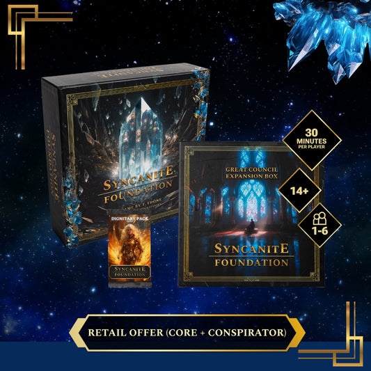SYNCANITE FOUNDATION: 4x VERSCHWÖRER PAKET + 4x KERNSPIEL (39,92% Rabatt Händlerangebot)